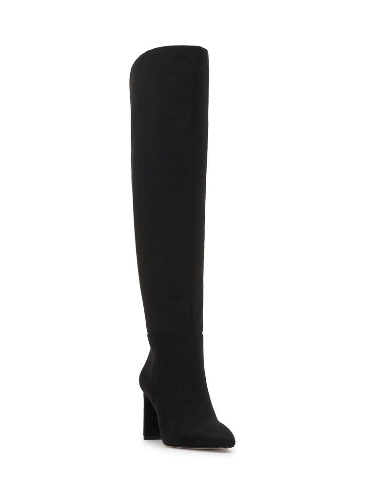 Sussta Over The Knee Boot in Black Suede