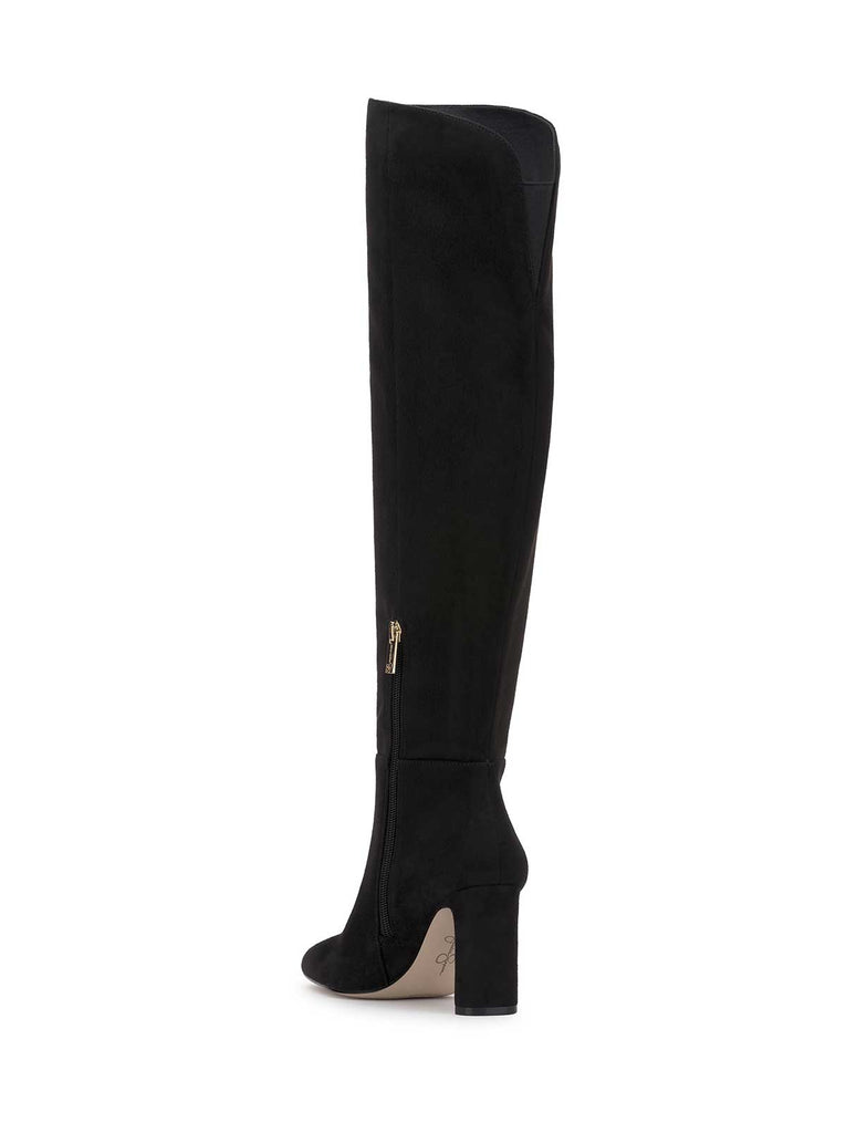 Sussta Over The Knee Boot in Black Suede