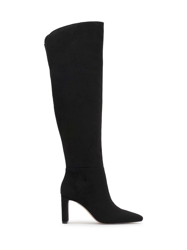 Sussta Over The Knee Boot in Black Suede