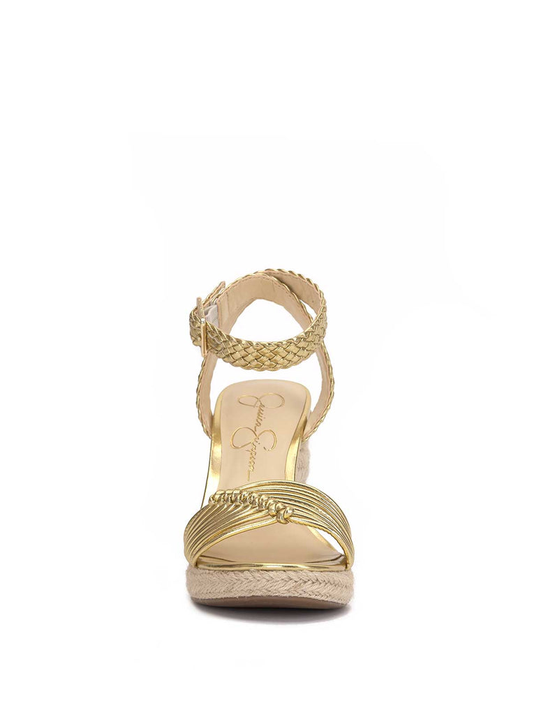 Talise Braided Wedge in Gold