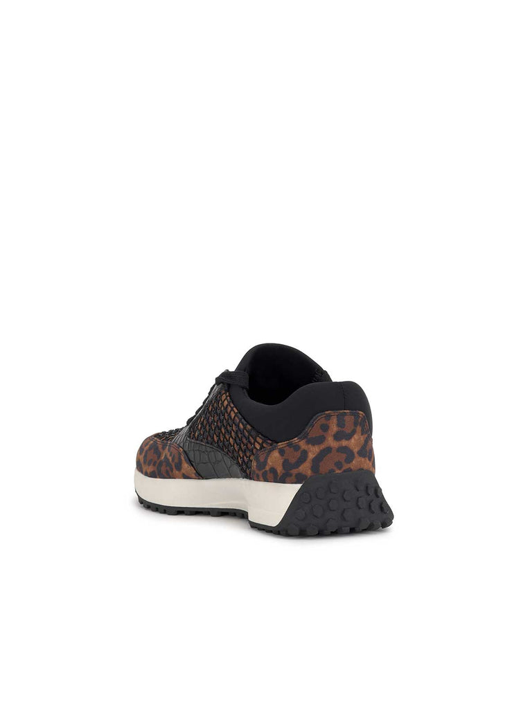 Tameranne Sneaker in Black & Leopard