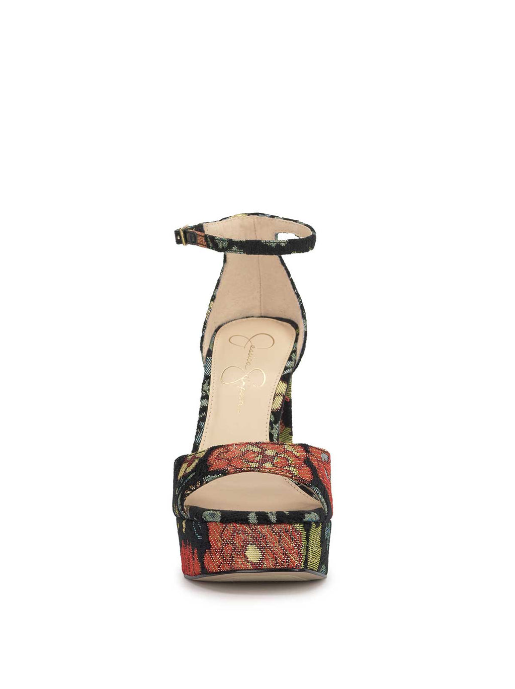 Telxia Platform Sandal in Black Floral