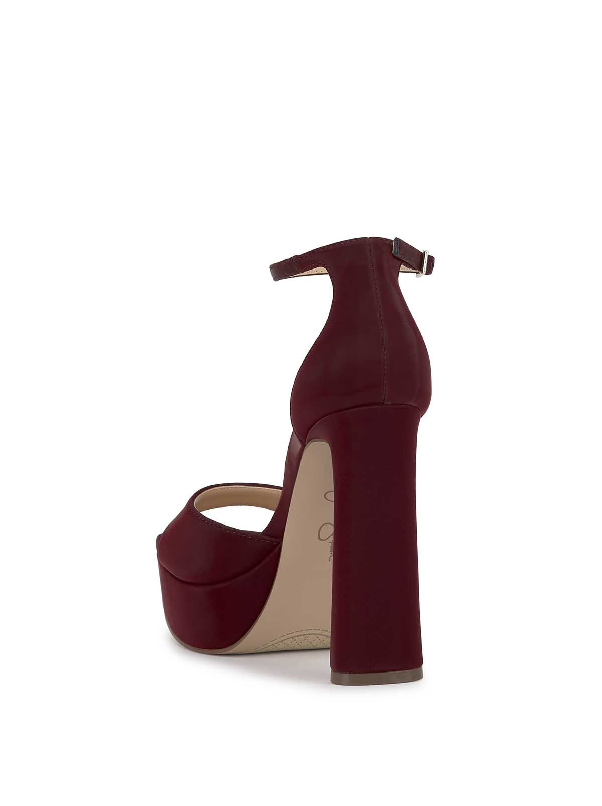 Telxia Ankle Strap Platform Sandal in Dark Cherry – Jessica Simpson