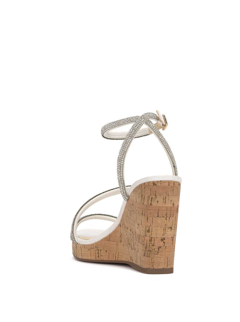 Tenley Embellished Wedge in White