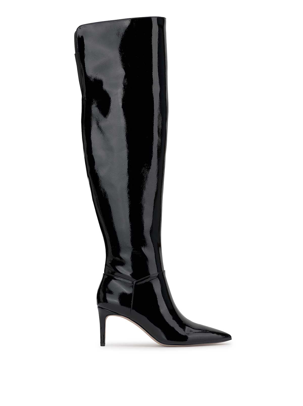 Verity Stiletto Boot in Black Patent - Main Image