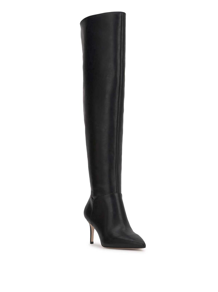 Verity Stiletto Boot in Black Leather