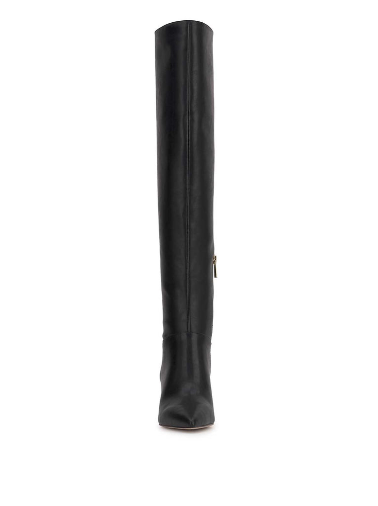 Verity Stiletto Boot in Black Leather