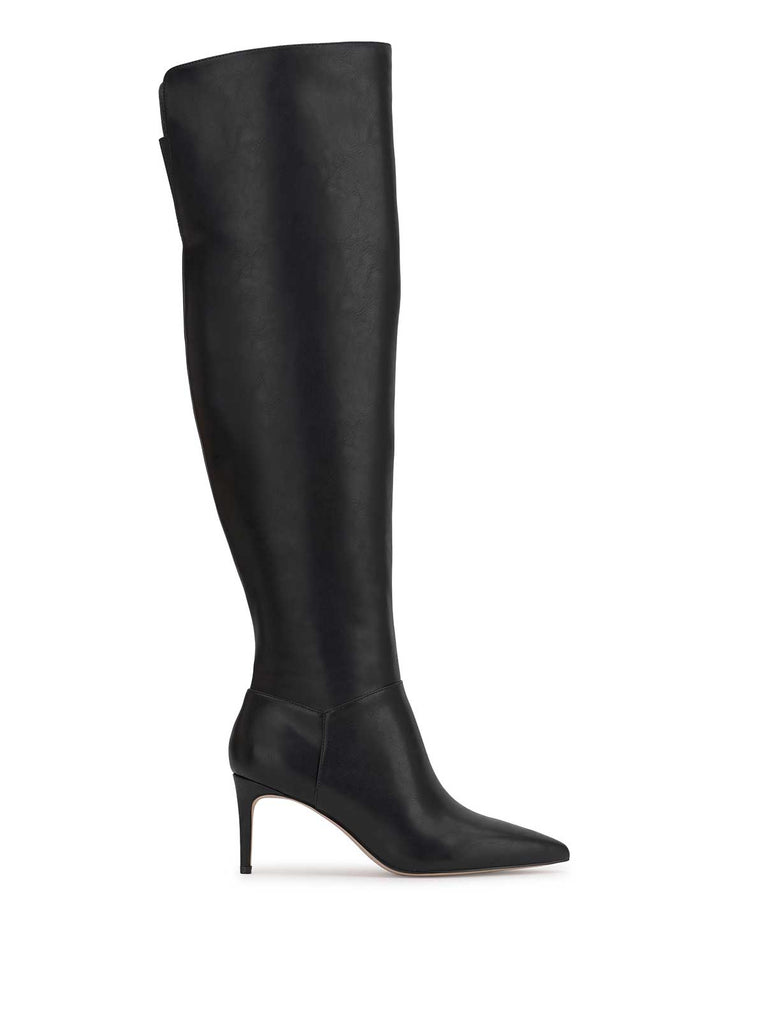 Verity Stiletto Boot in Black Leather