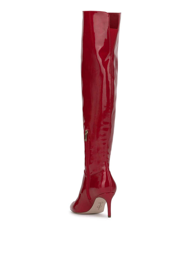 Verity Stiletto Boot in Red Muse