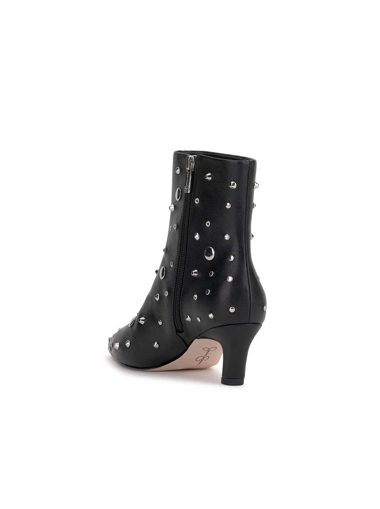 Viviana Kitten Heel Bootie in Black