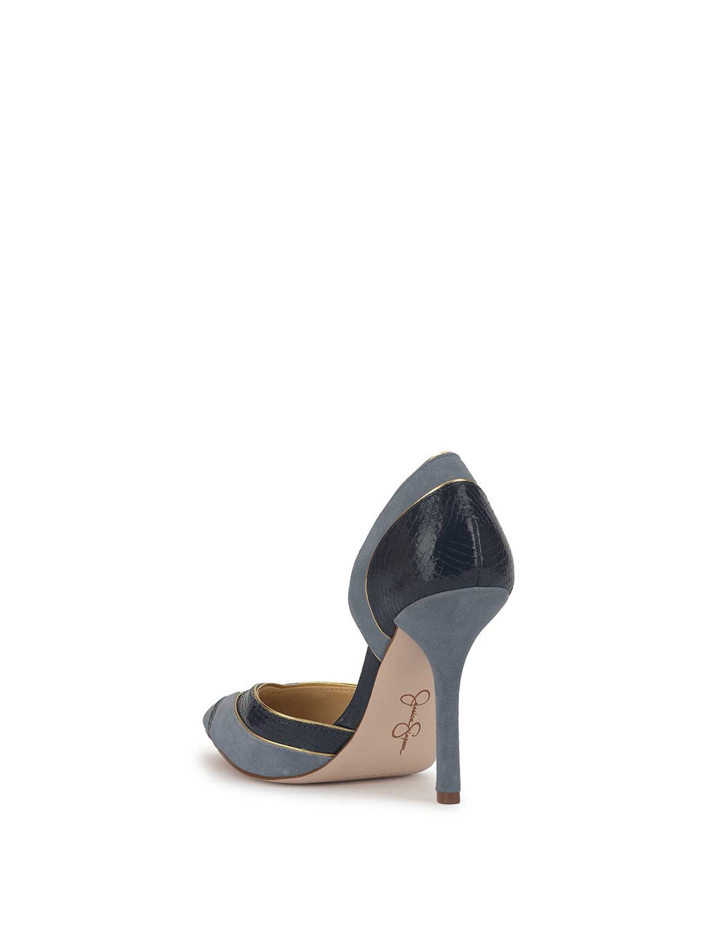 Vuley High Heel in Ash Blue & Dark Knight