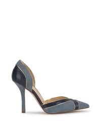 Vuley High Heel in Ash Blue & Dark Knight