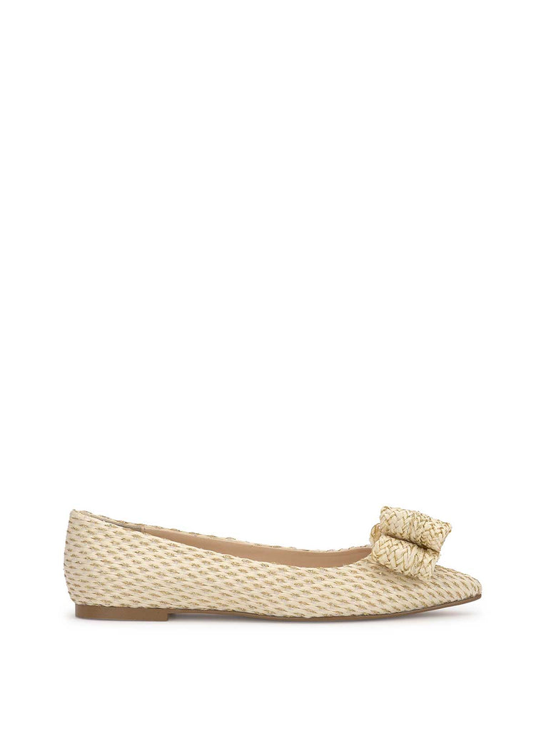 Whirzle Bow Ballet Flat in Natural