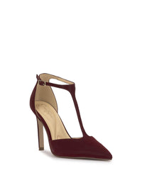 Willna T-Strap Pump in Dark Cherry