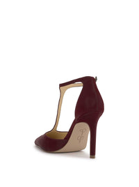 Willna T-Strap Pump in Dark Cherry