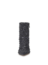 Wilonix Pointed Toe Bootie in Midnight Bandana