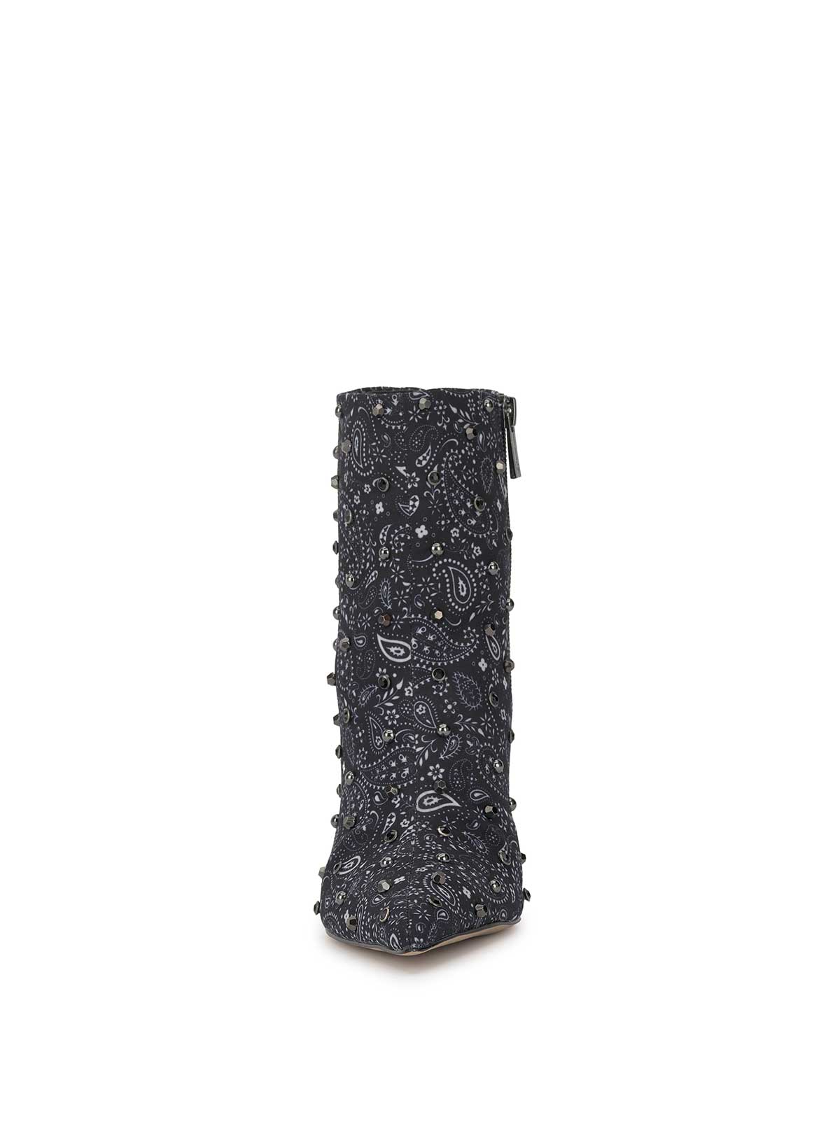 Wilonix Pointed Toe Bootie in Midnight Bandana