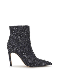 Wilonix Pointed Toe Bootie in Midnight Bandana
