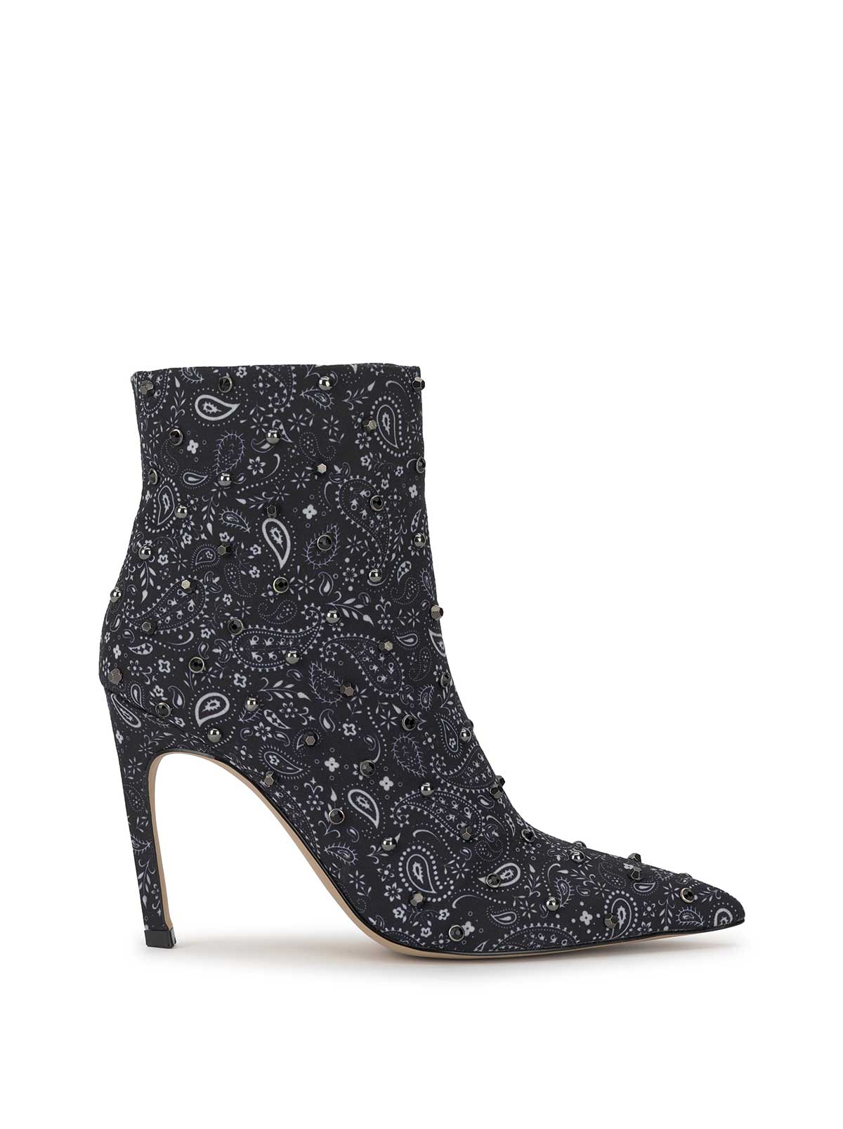 Wilonix Pointed Toe Bootie in Midnight Bandana