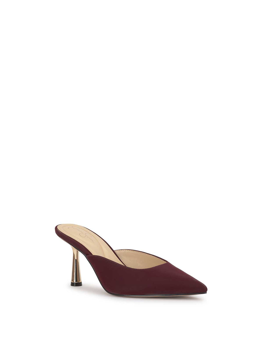 Xia Pointed-Toe Mule in Dark Cherry