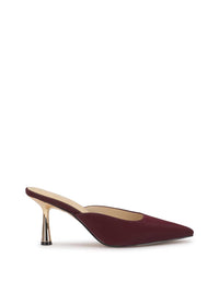 Xia Pointed-Toe Mule in Dark Cherry