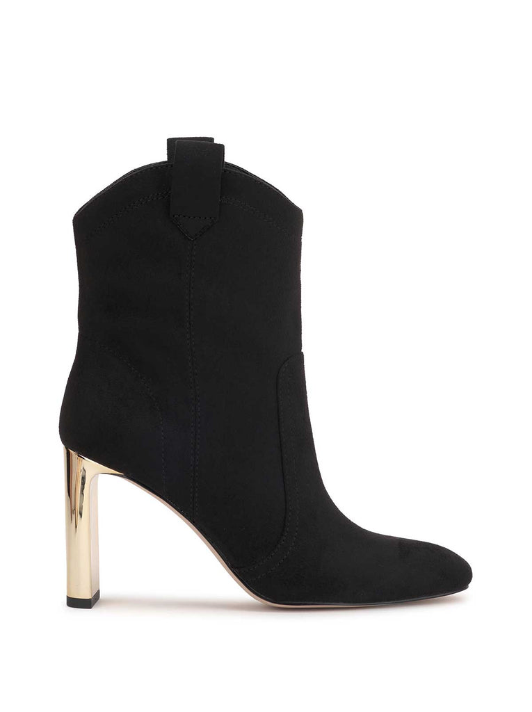 Xovira Heeled Bootie in Black Suede