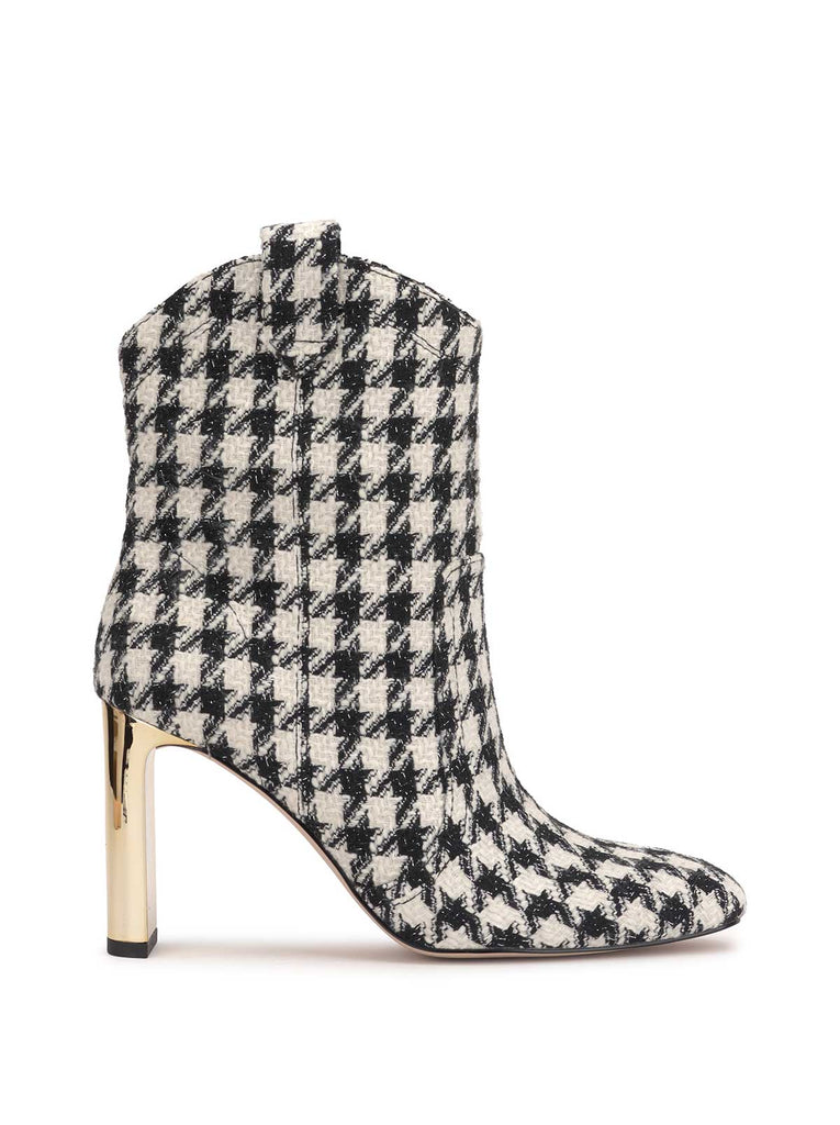 Xovira Heeled Bootie in Houndstooth