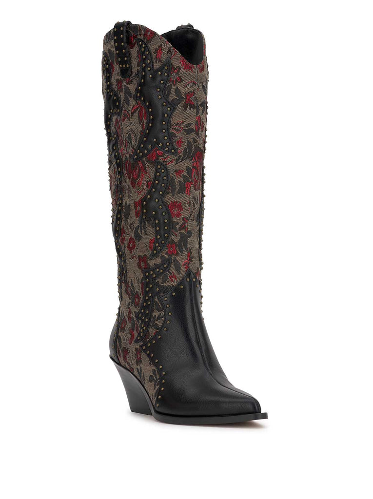 Zaikes Western Boot in Rosette Tapestry