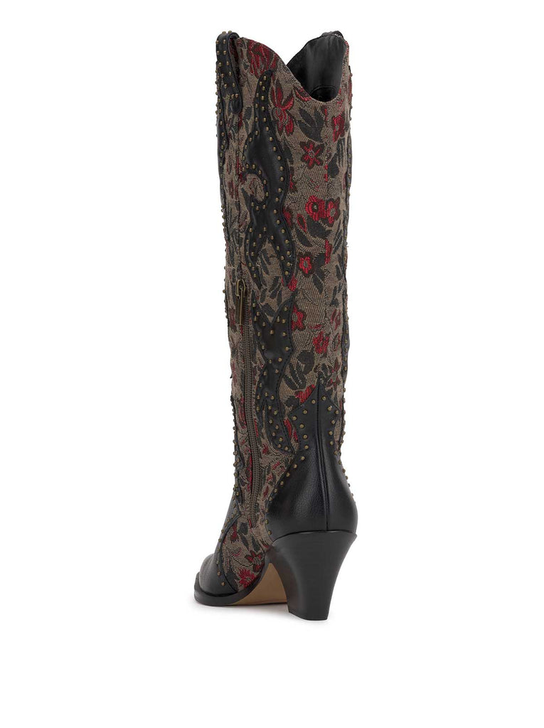 Zaikes Western Boot in Rosette Tapestry