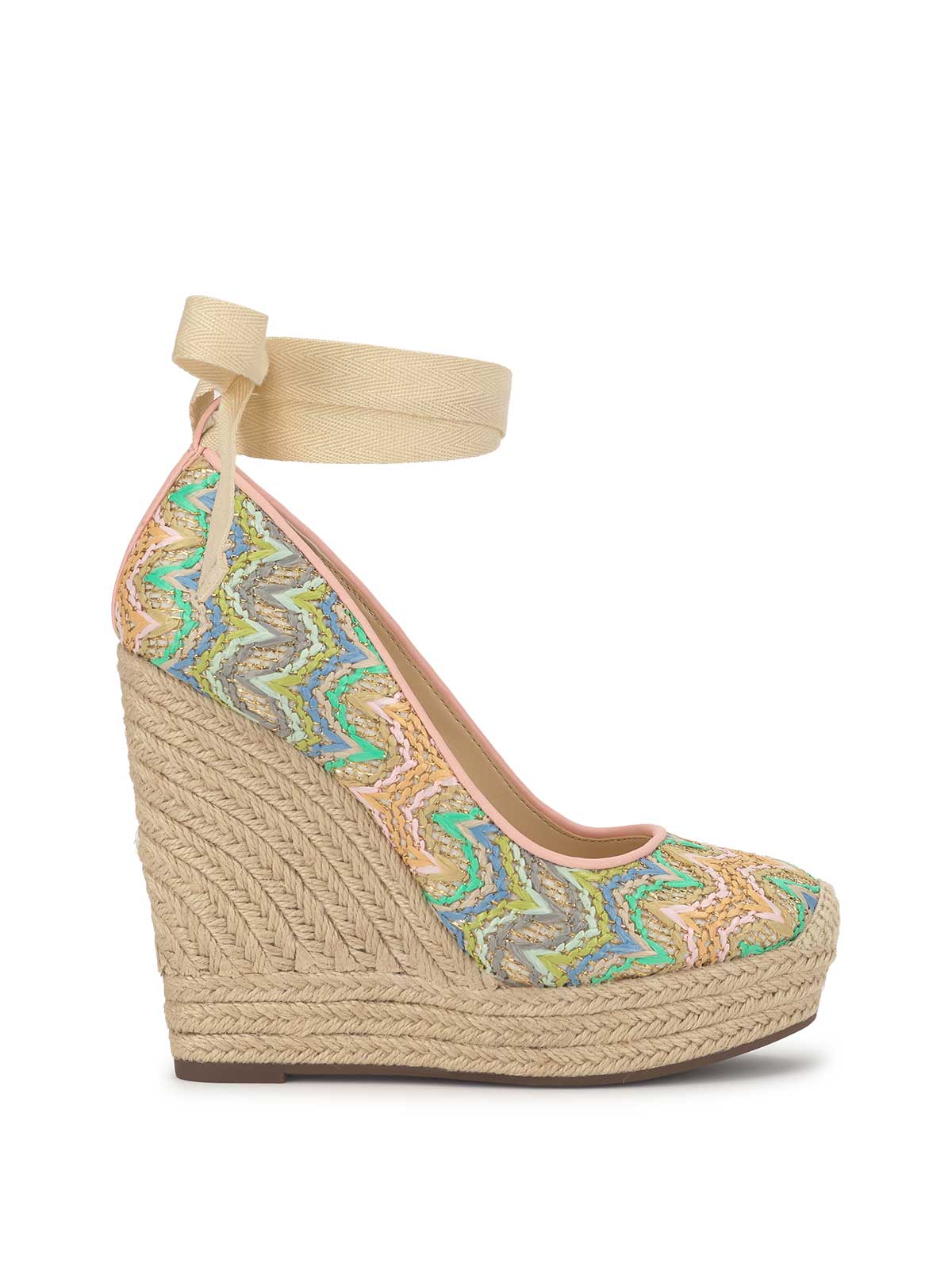 Zexie Platform Wedge in Raffia Chevron – Jessica Simpson