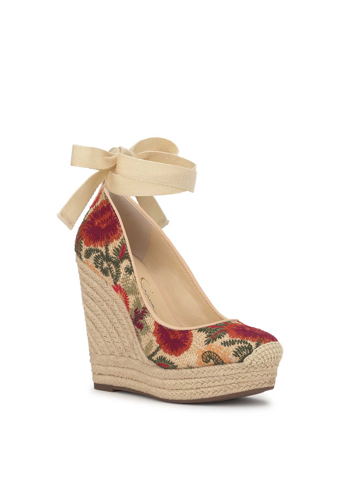 Zexie Platform Wedge in Floral Raffia – Jessica Simpson