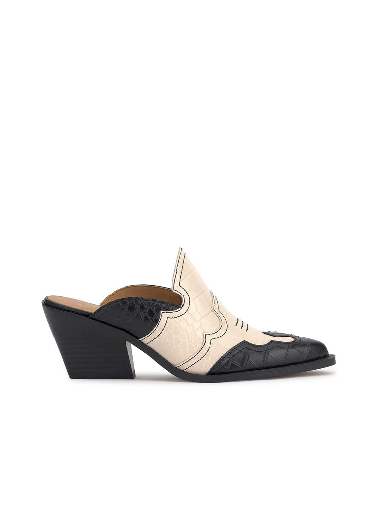 Zurina Heeled Mule in Two-Tone