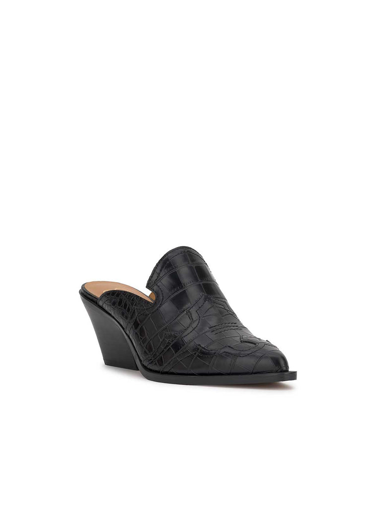 Zurina Heeled Mule in Black