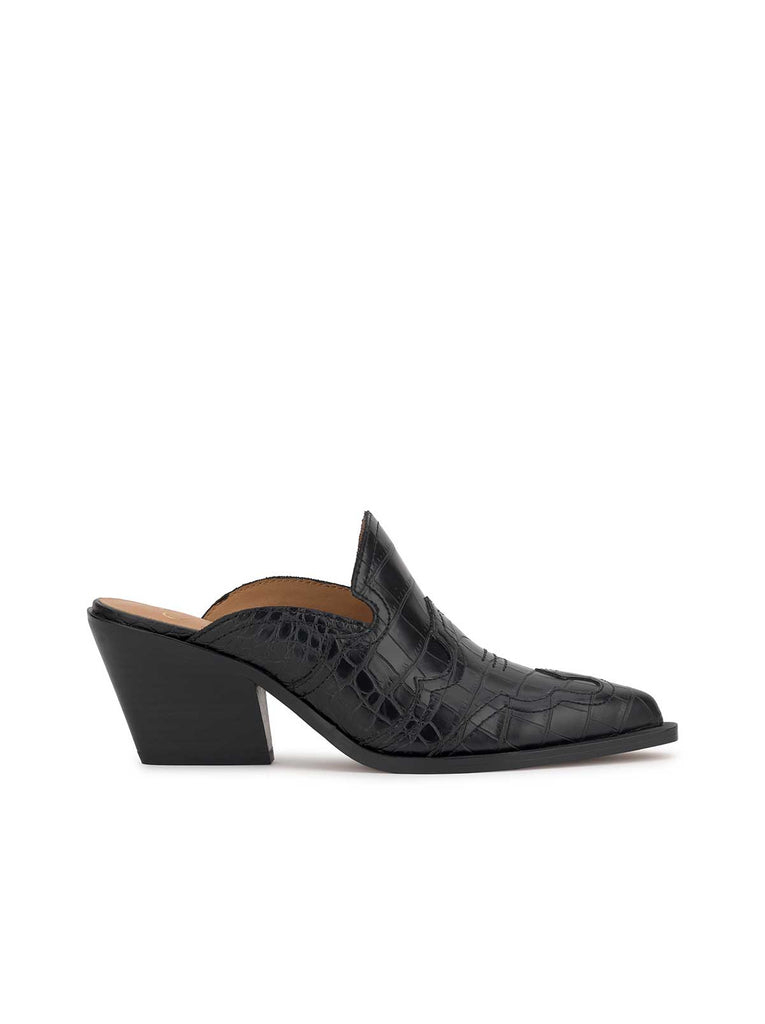 Zurina Heeled Mule in Black