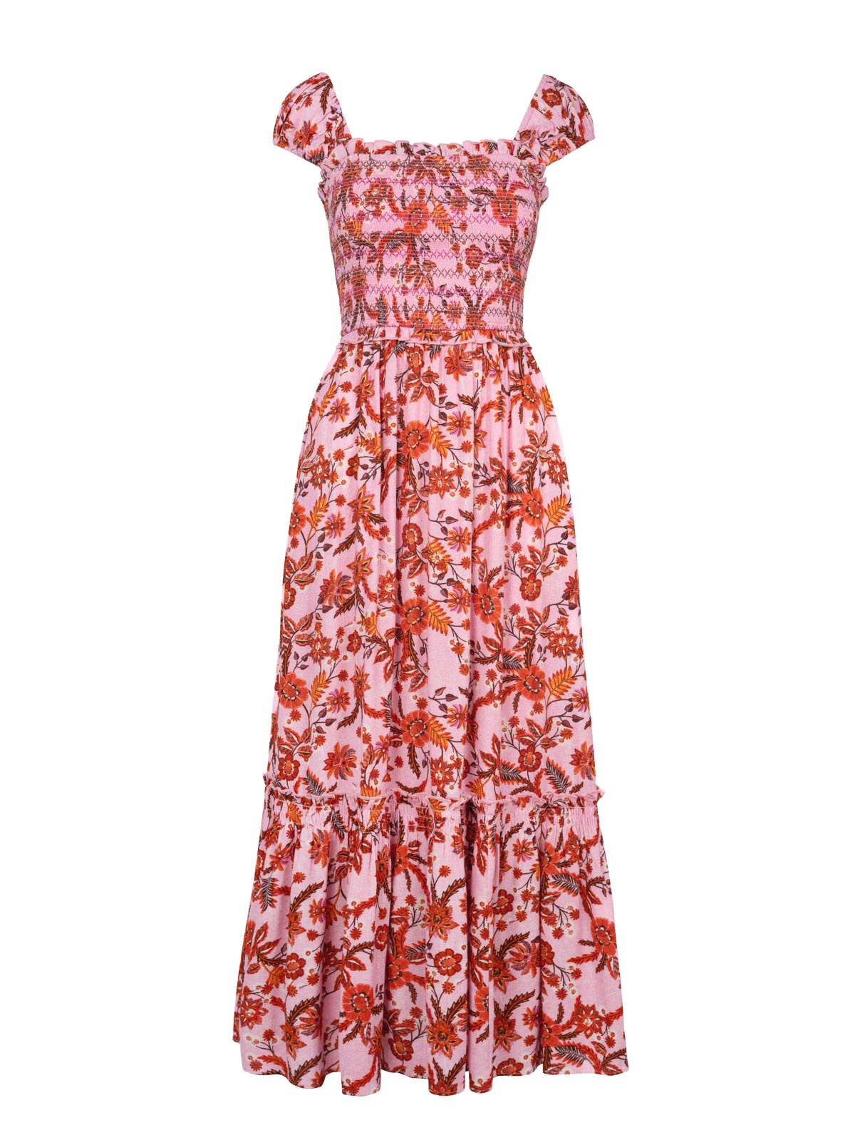 Clarice Maxi Dress in Rosebloom Wild Jacobeans