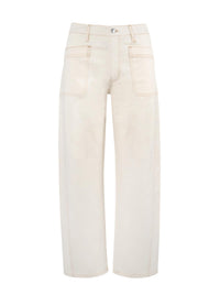 Relaxed Barrel Jeans in Ecru