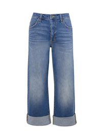 Valentine Wide Leg Boyfriend Jeans in High Road