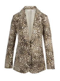 Kailani Blazer in Vanilla Ice Petite Leopard
