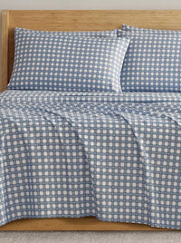 Sheet Set in Heart Gingham Blue
