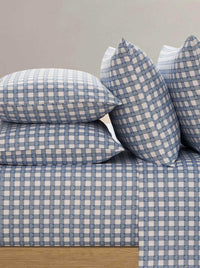Sheet Set in Heart Gingham Blue