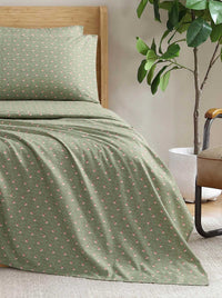 Sheet Set in Cottage Rose Sage Green