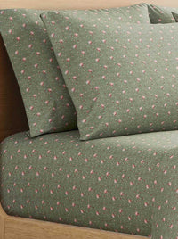 Sheet Set in Cottage Rose Sage Green