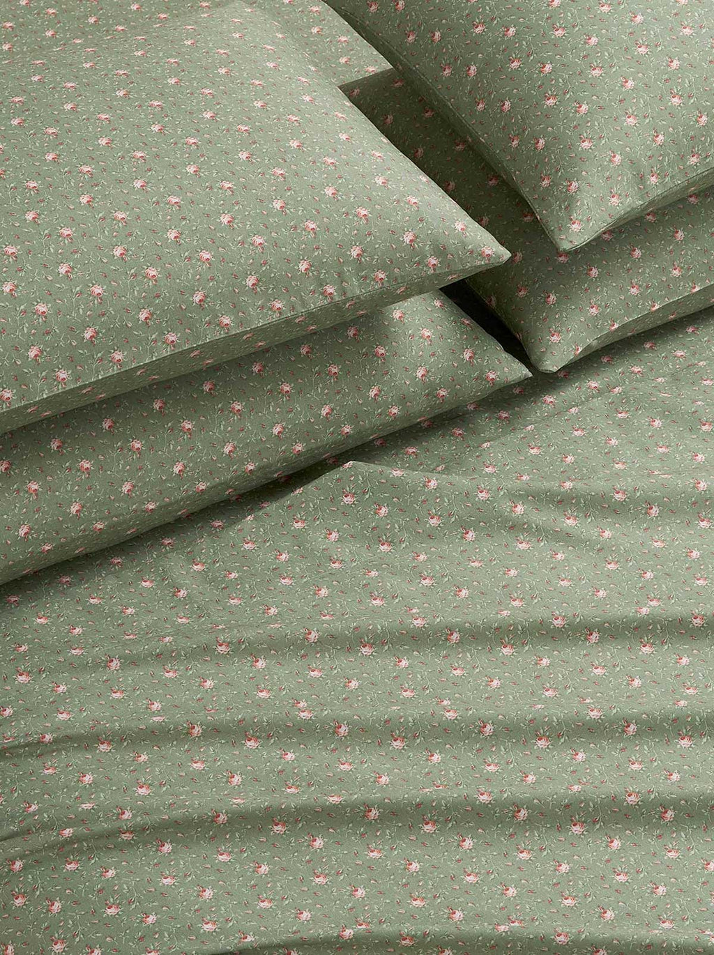 Sheet Set in Cottage Rose Sage Green