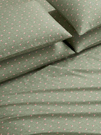 Sheet Set in Cottage Rose Sage Green