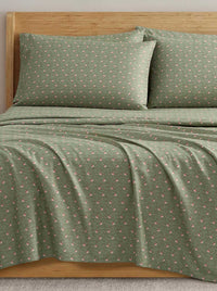 Sheet Set in Cottage Rose Sage Green