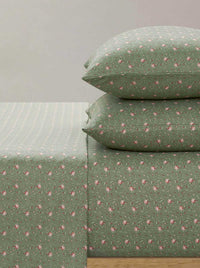 Sheet Set in Cottage Rose Sage Green