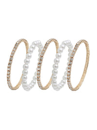 5-Piece Pearl & Tennis Bracelet Set