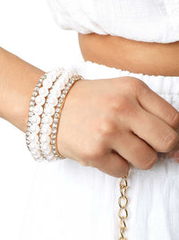 5-Piece Pearl & Tennis Bracelet Set