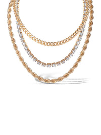 Mixed Metals Trio Necklace