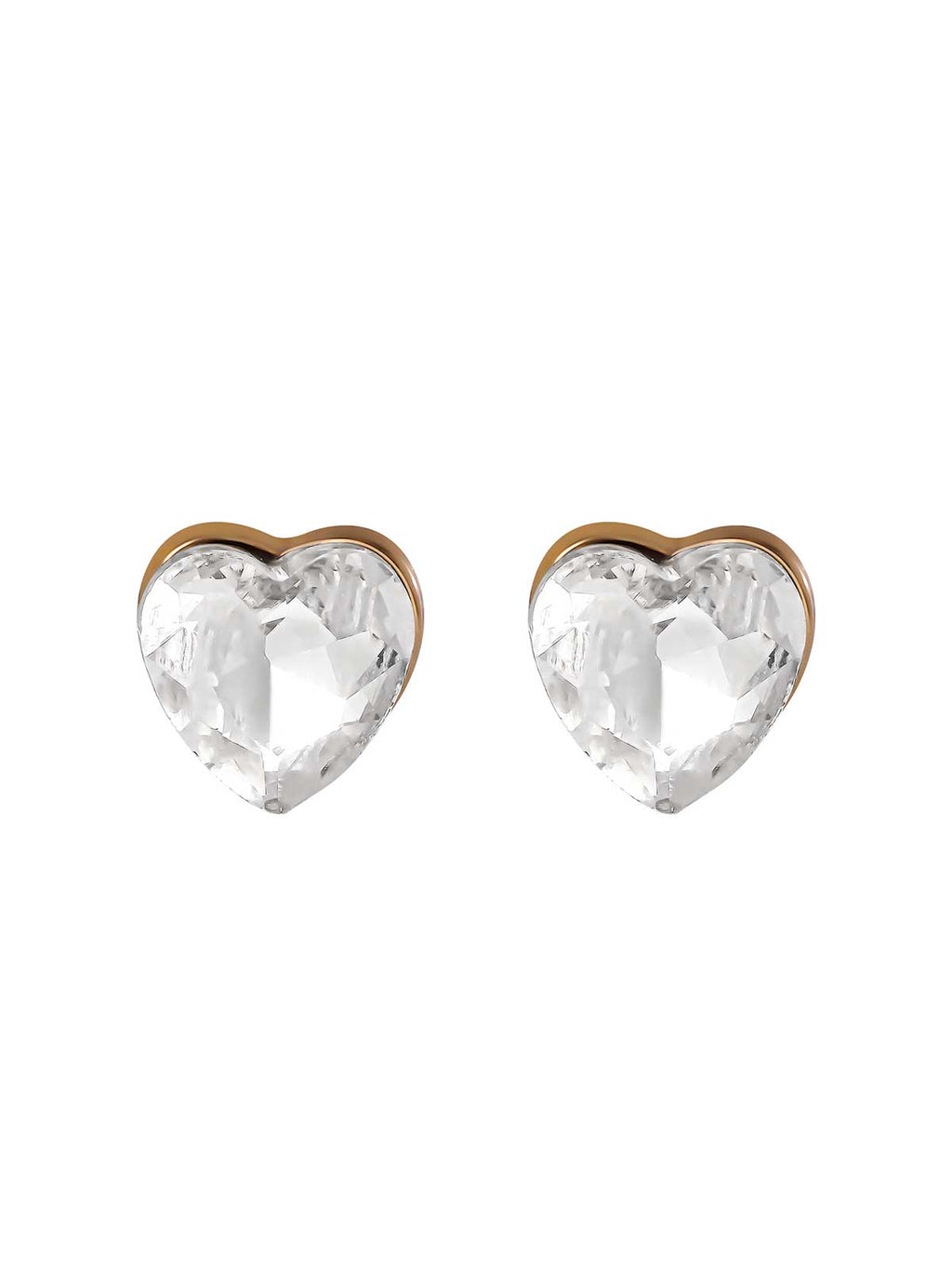 Heart Crystal Necklace & Stud Earring Set